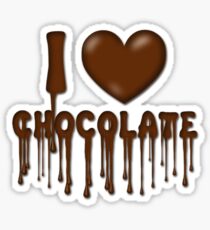 I Love Chocolate T-Shirt Sticker