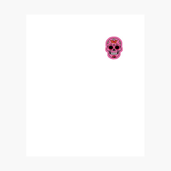 La Catrina Schädel | rosa spezielle Färbung Fotodruck