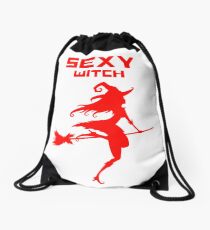Halloween SEXY WITCH HOT PAGAN Drawstring Bag