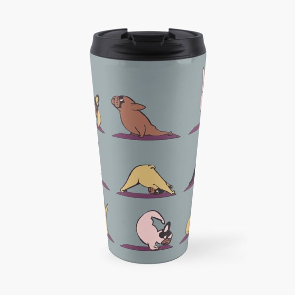 Frenchie Yoga Travel Mug