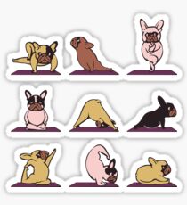 Pegatina Frenchie Yoga