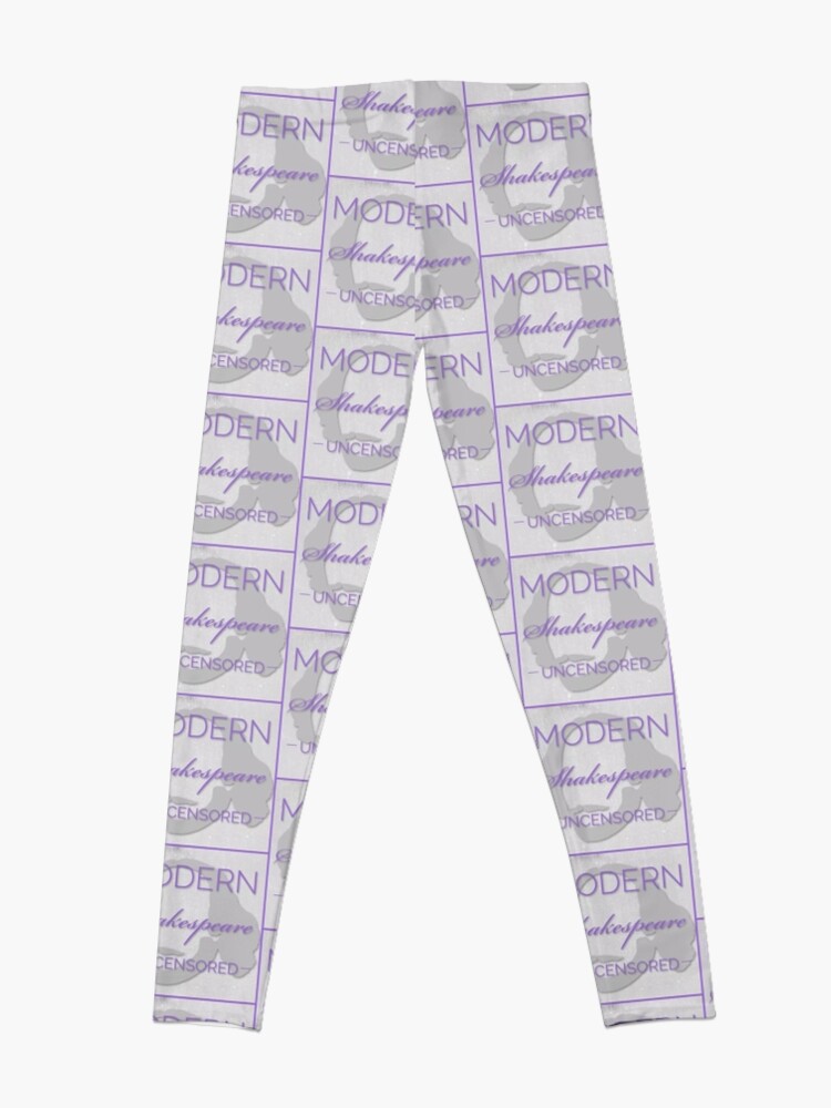 Alternate view of Small Square Logo for Modern Shakespeare Unsensored Podcast Leggings