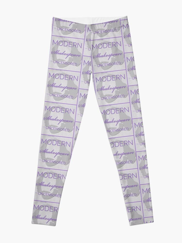 Alternate view of Small Square Logo for Modern Shakespeare Unsensored Podcast Leggings