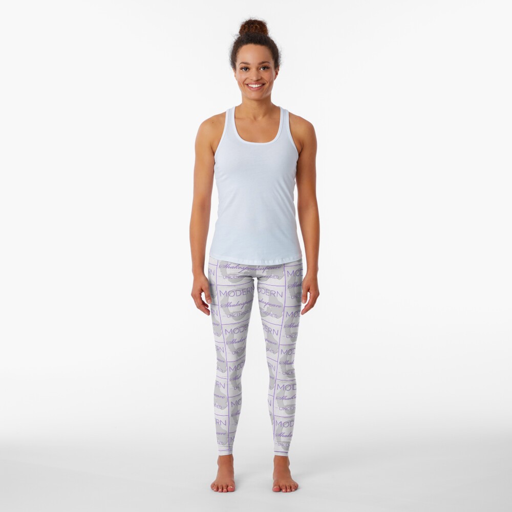 Small Square Logo for Modern Shakespeare Unsensored Podcast Leggings