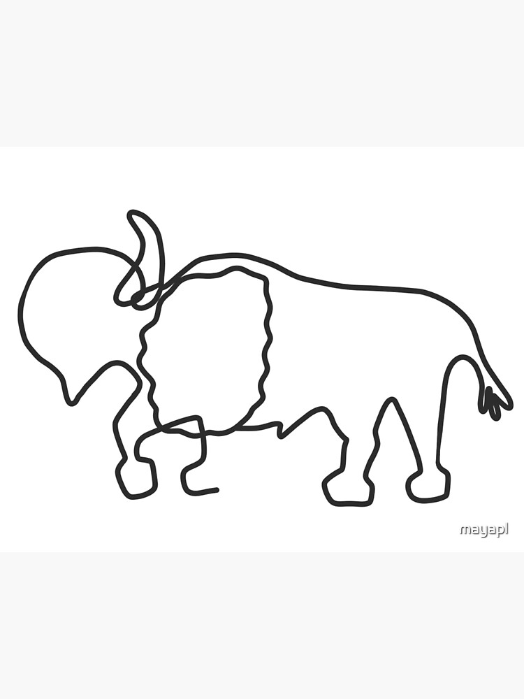 Bison Line Drawing
 "Bison Buffalo Minimalist Line Drawing" Poster for Sale by mayapl