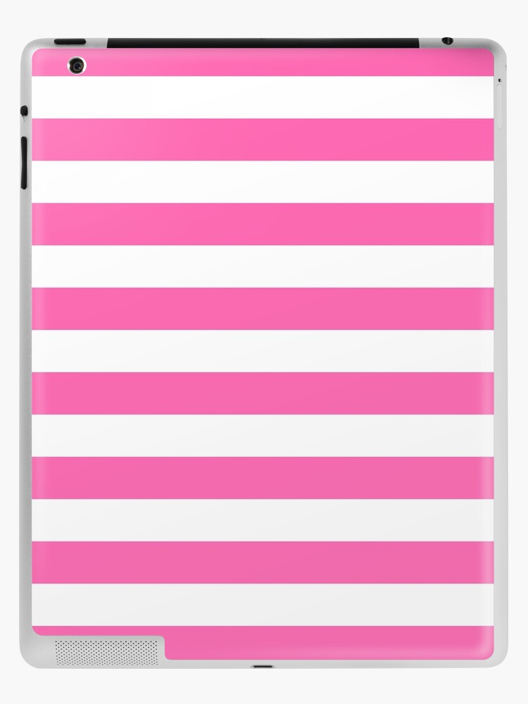 Hot Pink and White Stripes | Stripe Patterns | Striped Patterns | Wide  Stripes | Horizontal Stripes | | iPad Case & Skin