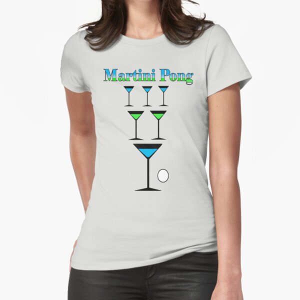 Martini Pong Fitted T-Shirt