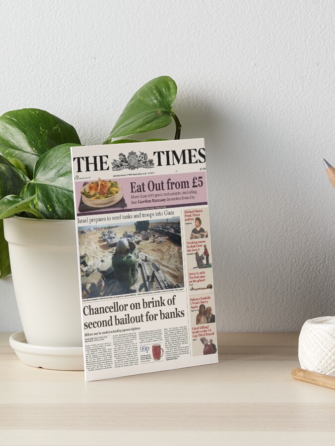 Bitcoin Genesis Block Newspaper Art Board Print By Michealgoodman Redbubble