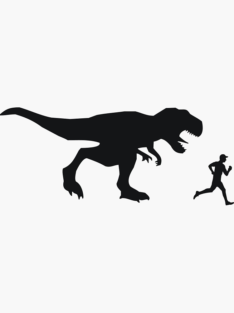 Premium Photo  A t - rex dinosaur running in a white background