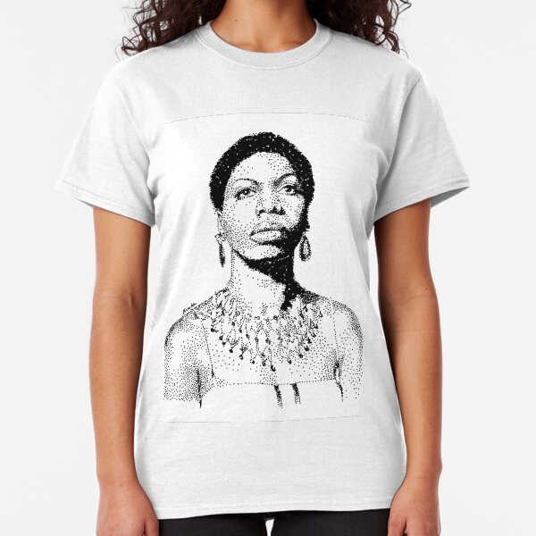 Nina Simone Portrait Famous Jazz Musician Classic T-Shirt