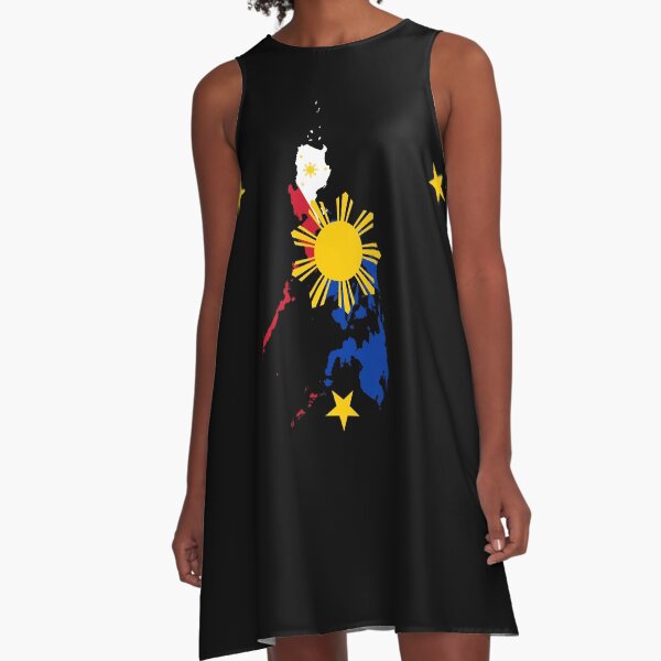 Filipino Philippine Islands Flag Best Filipino Pinoy Pride American Gift A-Line Dress