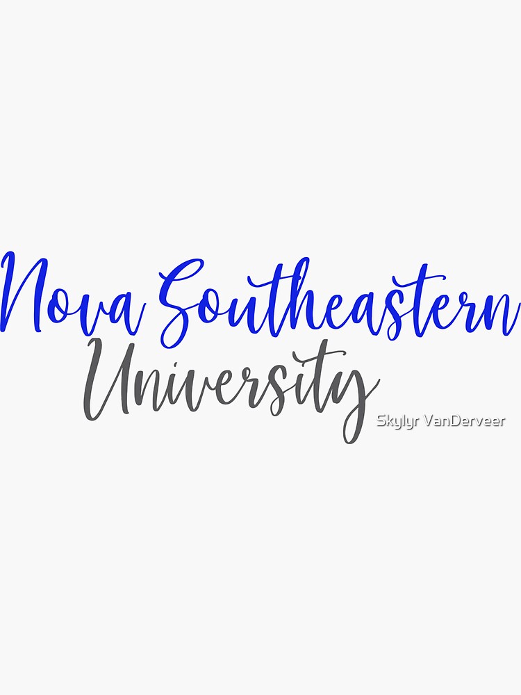 "Nova Southeastern University Script" Sticker for Sale by sjvand