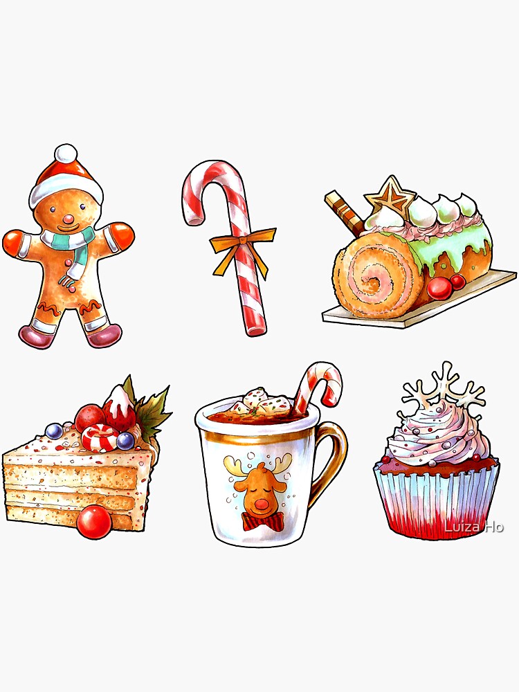 Christmas Delights – Mini Sticker Set #1 by teapotsandhats