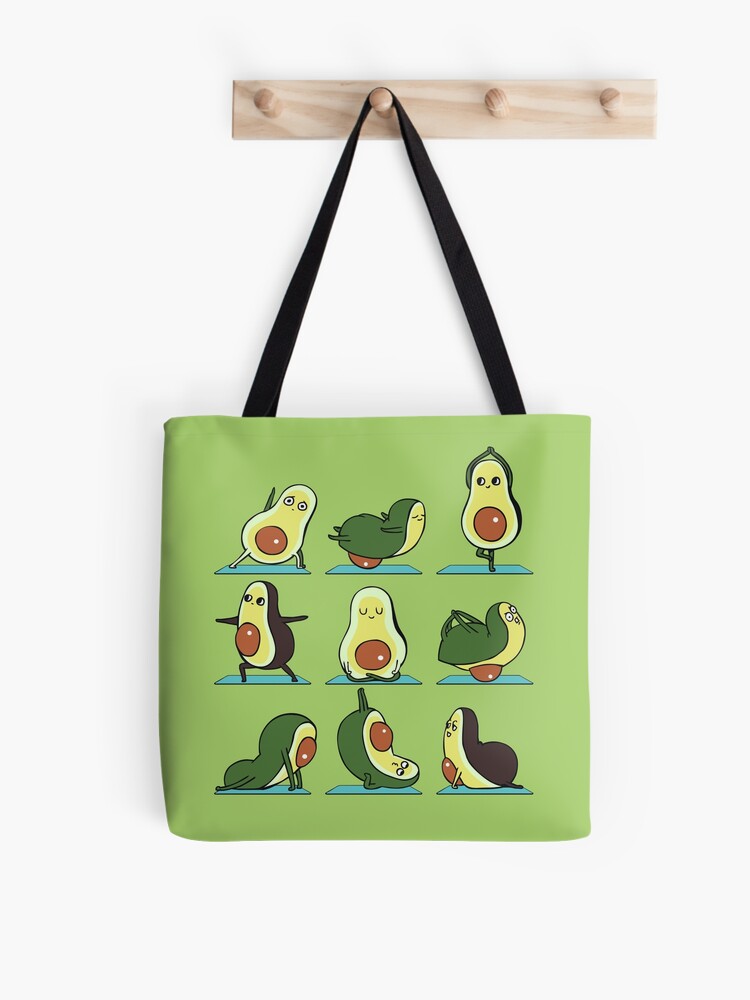 Avocado Yoga Tote Bag for Sale by Huebucket