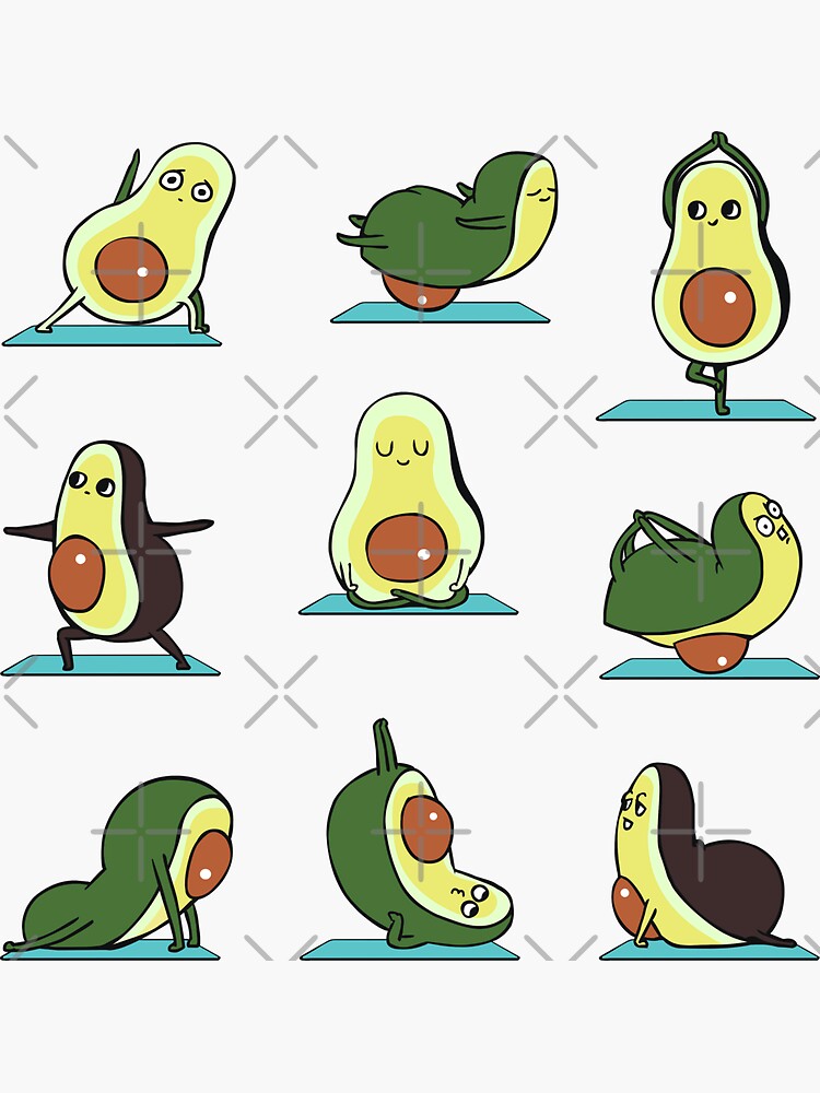 Avocado Yoga by Huebucket