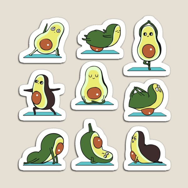Avocado Yoga Magnet