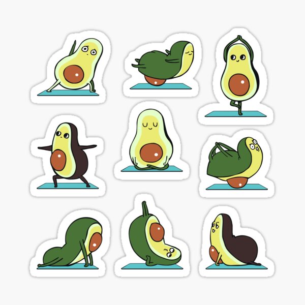  Avocado Sticker Set