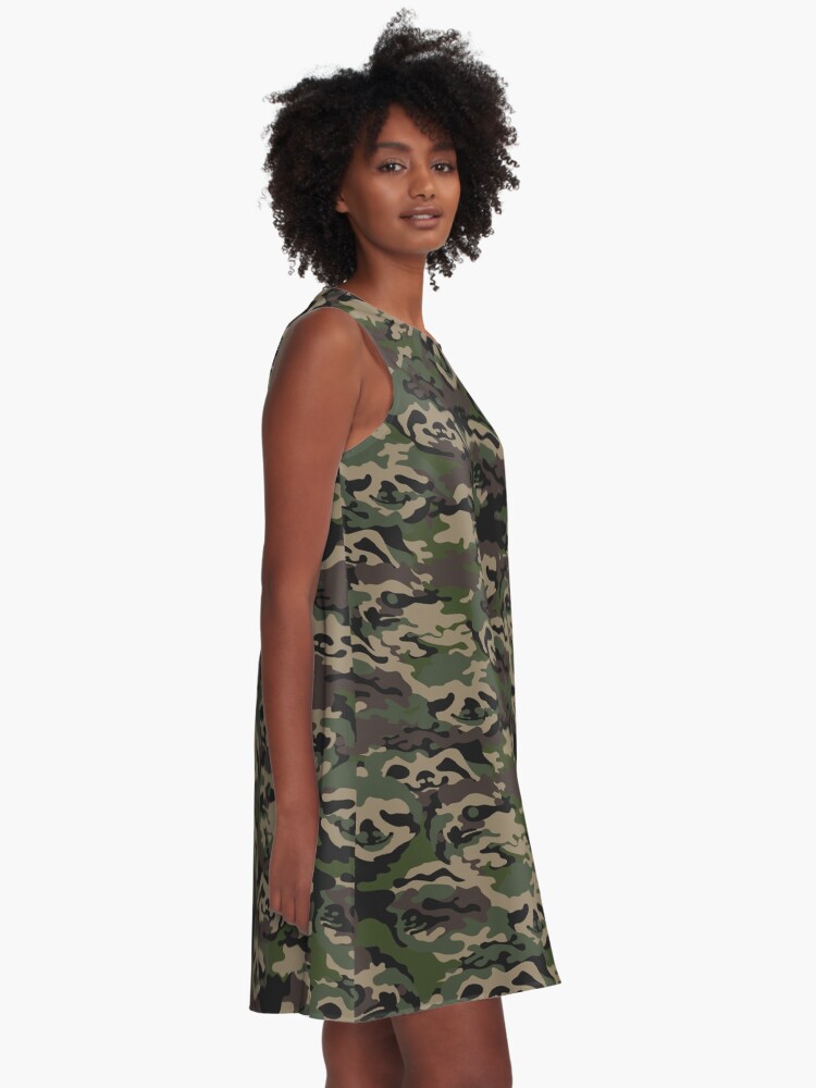 Alternate view of Sloth Camouflage A-Line Dress