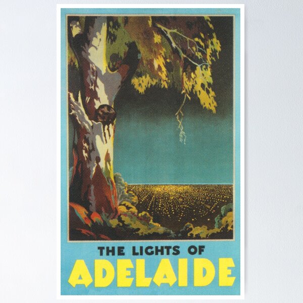 Item preview, Adelaide Australia Vintage Travel Poster designed and sold by vintagevivian.