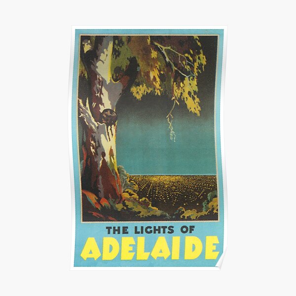 Adelaide Australia Vintage Travel Poster Poster