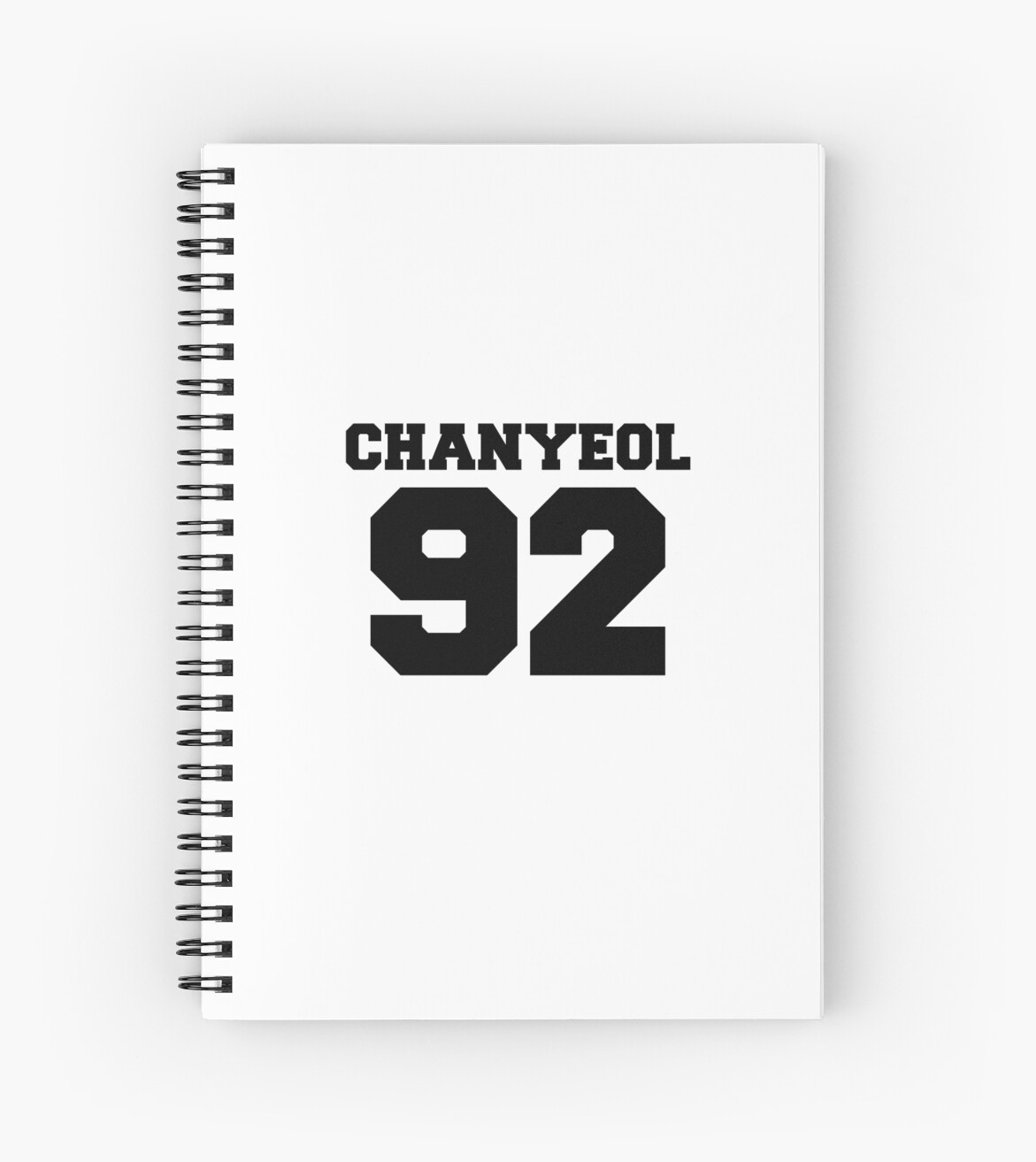 chanyeol exo 92 football design exo k spiral notebook by impalecki