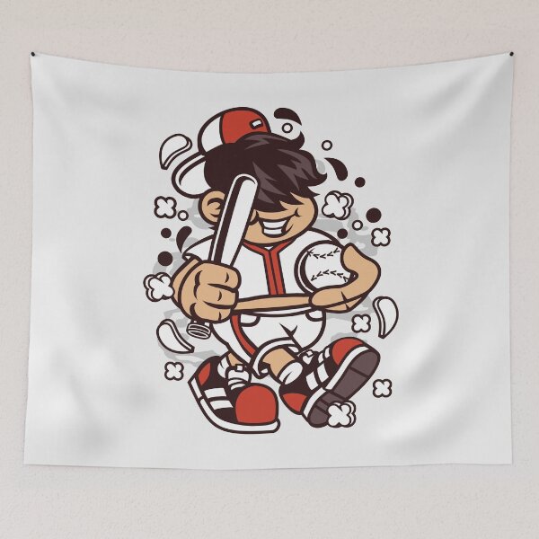Item preview, Baseball player Cartoon Character - Funny T-shirt for baseball lifestyle! designed and sold by Nickelparis.