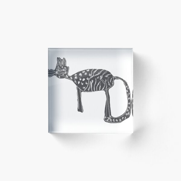 Cats love Acrylic Block
