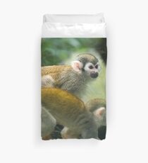 Common Squirrel Monkeys (Saimiri sciureus). Duvet Cover