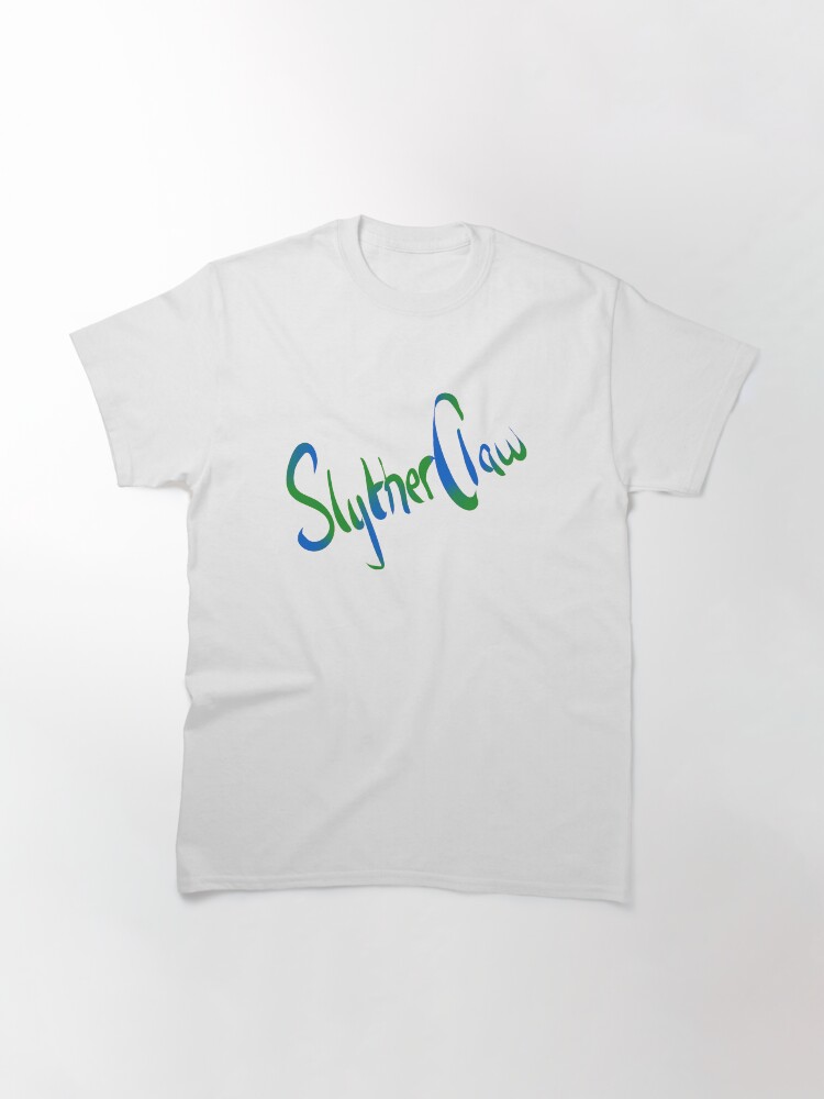 Alternate view of Slytherclaw Calligraphy Classic T-Shirt