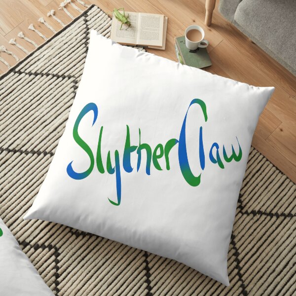 Slytherclaw Calligraphy Floor Pillow