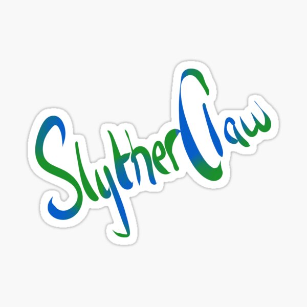 Slytherclaw Calligraphy Sticker