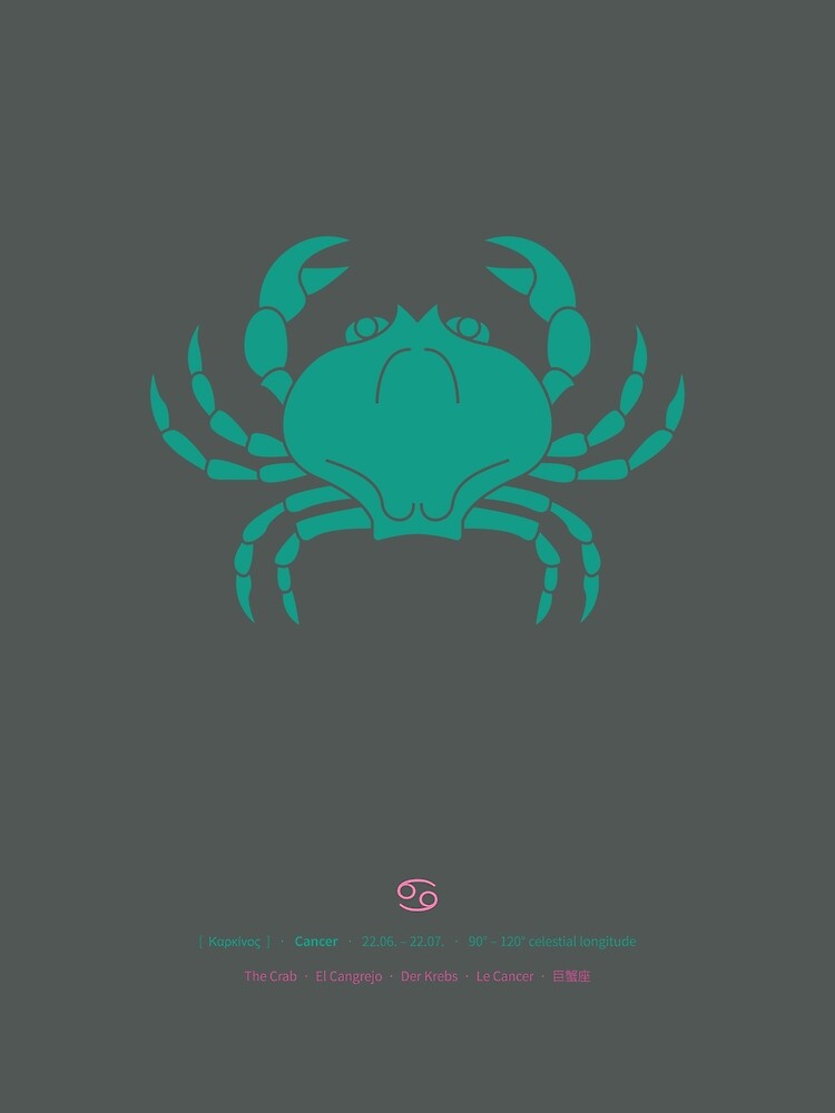 Cancer Zodiac / Crab Star Sign Poster by Thoth-Adan