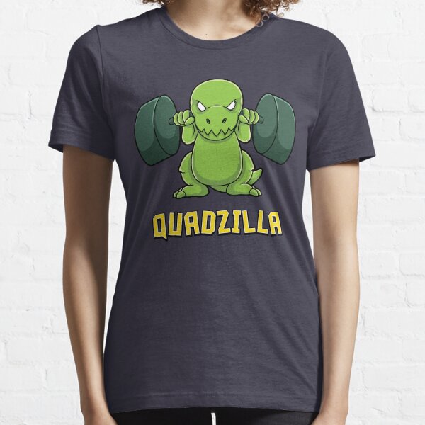 Cute Dinosaur Gym Workout Quadzilla Gift Essential T-Shirt
