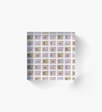 Esoteric Magic Postage Stamps Acrylic Block