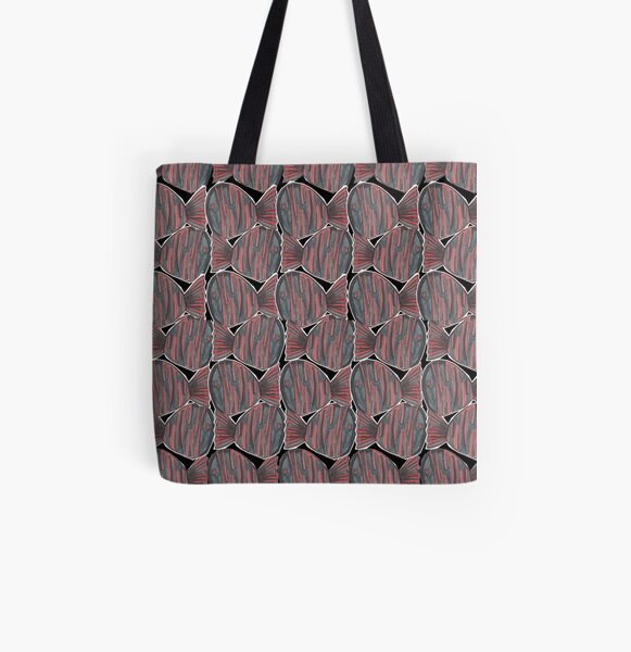 Funny Fishes All Over Print Tote Bag