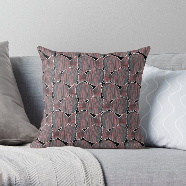 Funny Fishes Throw Pillow