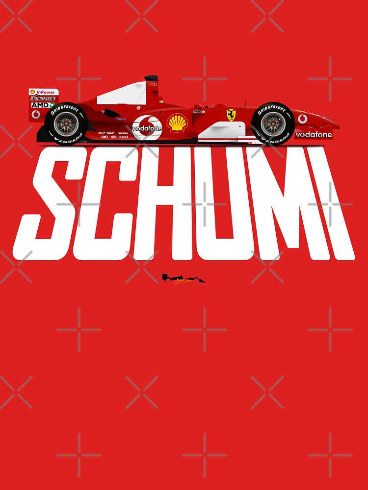 T-Shirt Michael Schumacher Officiel Taille L (Large) Rouge, Lettrage Et Logo Blancs, Collection F1