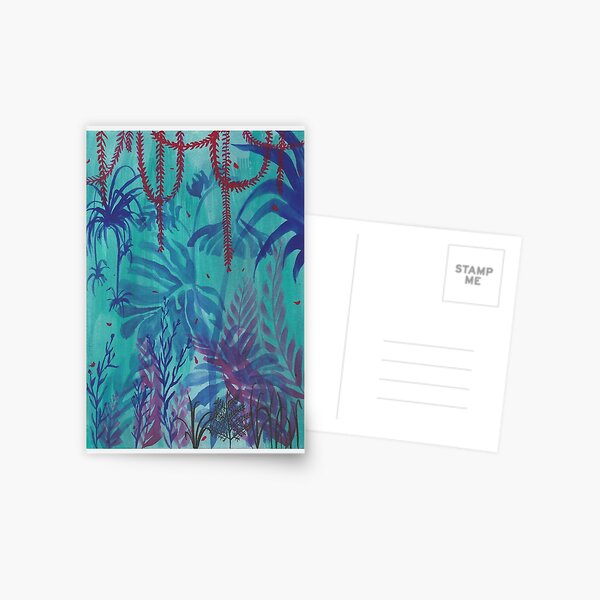 Watercolor Plants Postcard