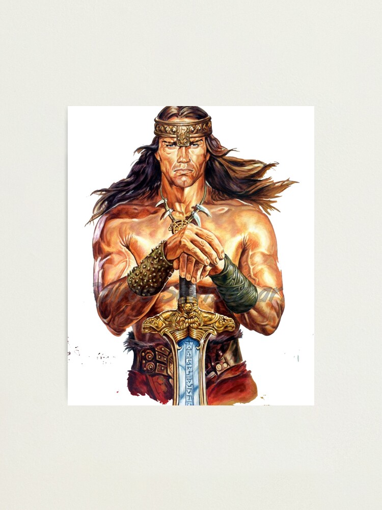 Arnold Schwarzenegger As Conan The Barbarian Photographic Print By Caspern Redbubble