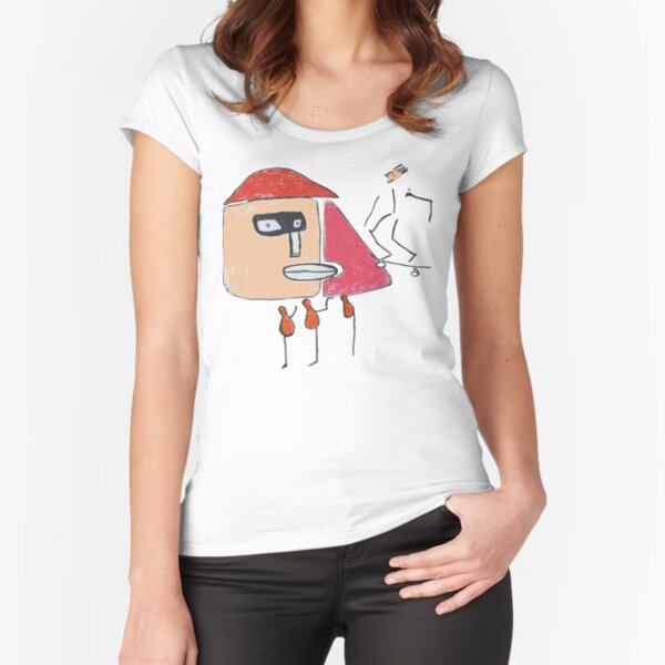 A gangster, a skater and three one-legged Fitted Scoop T-Shirt