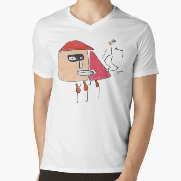 A gangster, a skater and three one-legged V-Neck T-Shirt