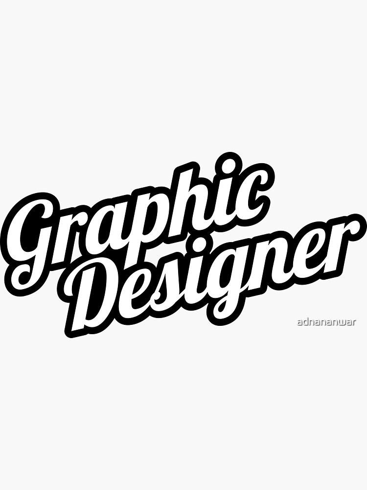 Graphic Designer - Designed by adnananwar.com | Sticker