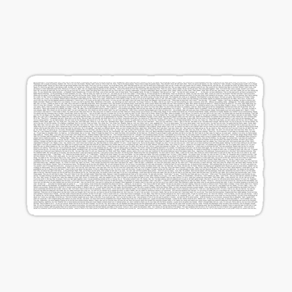 Plein Script Dirty Dancing Sticker