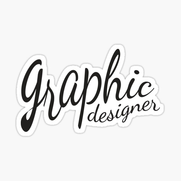 Graphic Designer Script Style Designed by adnananwar.com Sticker