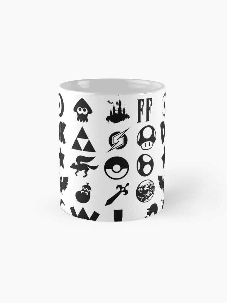 Alternate view of Super Smash Bros. Ultimate Series Logos | Black Icons Mug