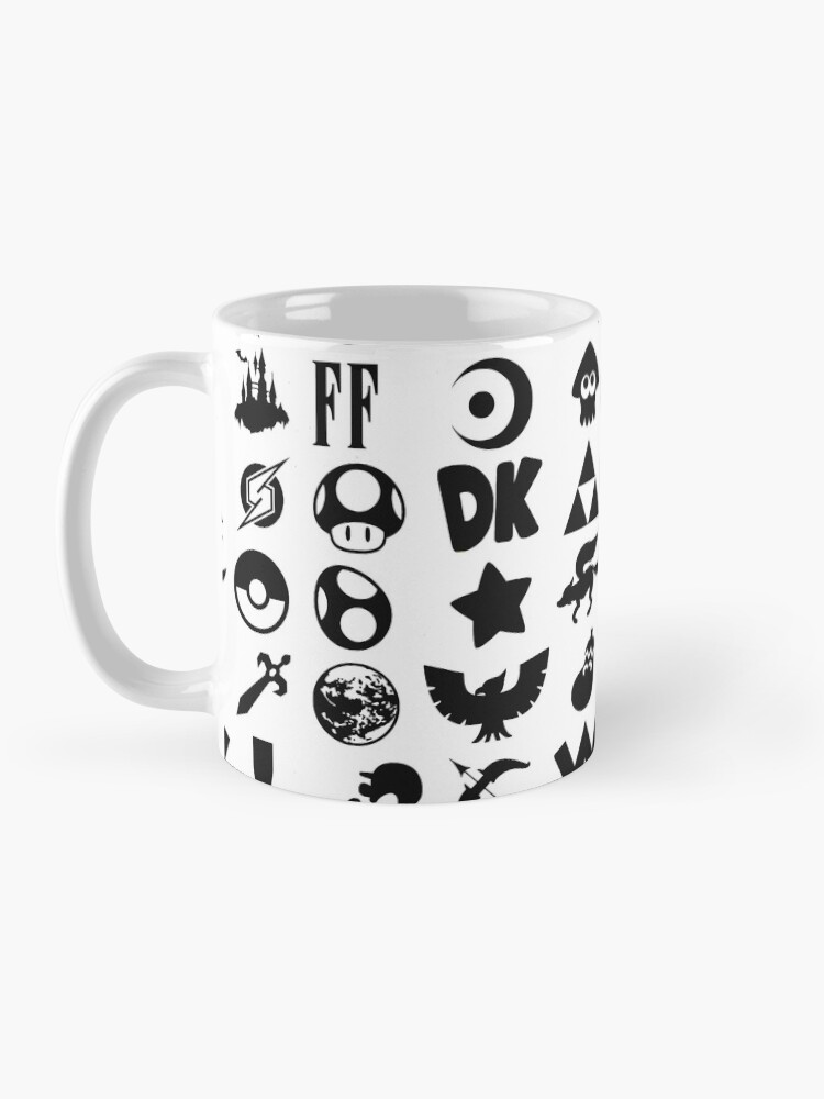 Alternate view of Super Smash Bros. Ultimate Series Logos | Black Icons Mug