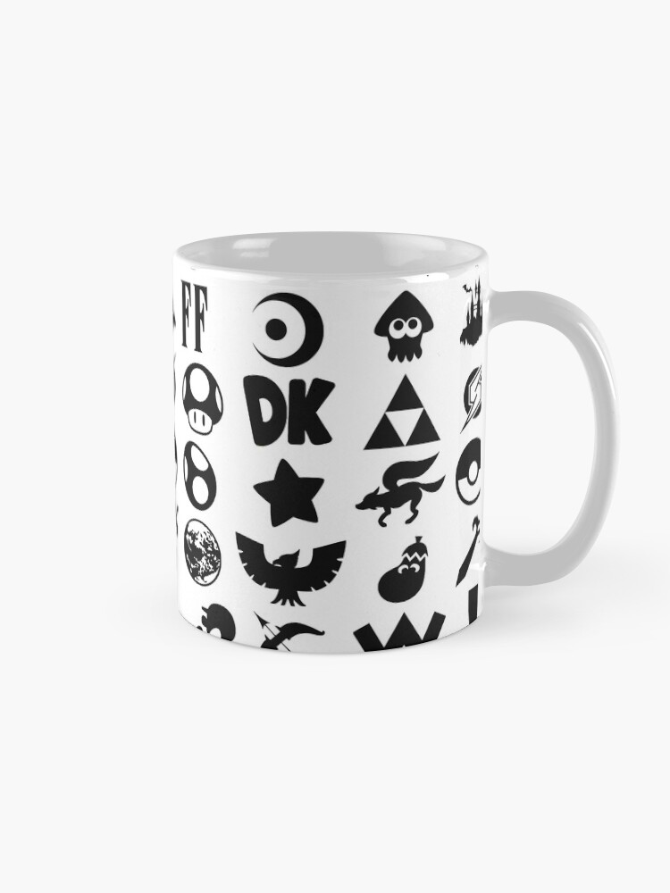 Alternate view of Super Smash Bros. Ultimate Series Logos | Black Icons Mug