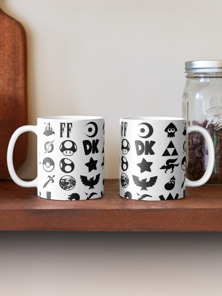 Alternate view of Super Smash Bros. Ultimate Series Logos | Black Icons Mug