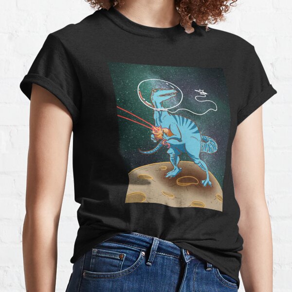 Space Raptor and his cat  Classic T-Shirt