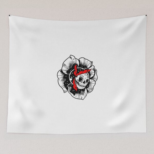 Item preview, Skull Rose Traditional Tattoo Flash designed and sold by Ella Mobbs.